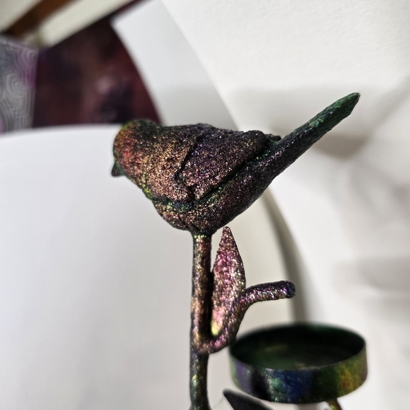 HANDCRAFTED Upcycled Metal Tea Light Candle Holder HANDPAINTED Table Art Decor - Picture 16 of 17